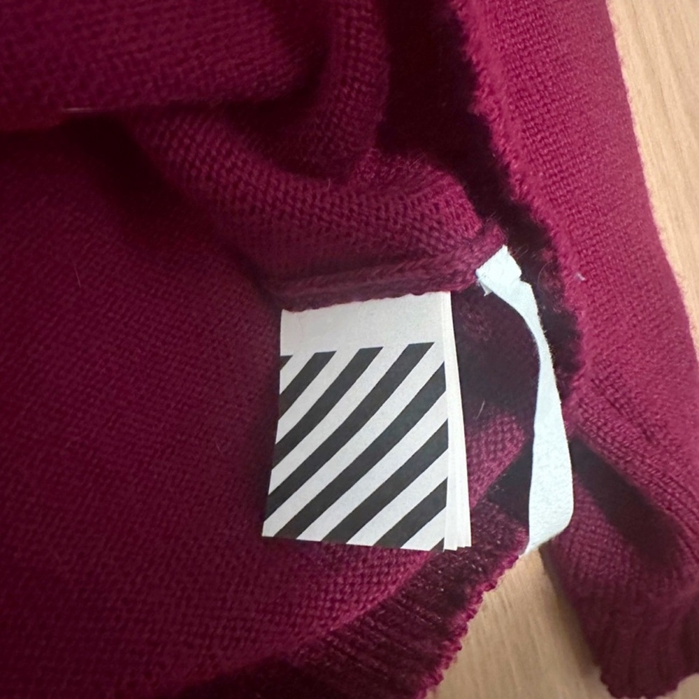 Off-White Distressed Sweater 'Multicolor' Size L - image 6